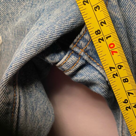 Levi's Premium 501 Light Wash Button Fly Distressed Jeans Women's size 25 - Picture 12 of 15